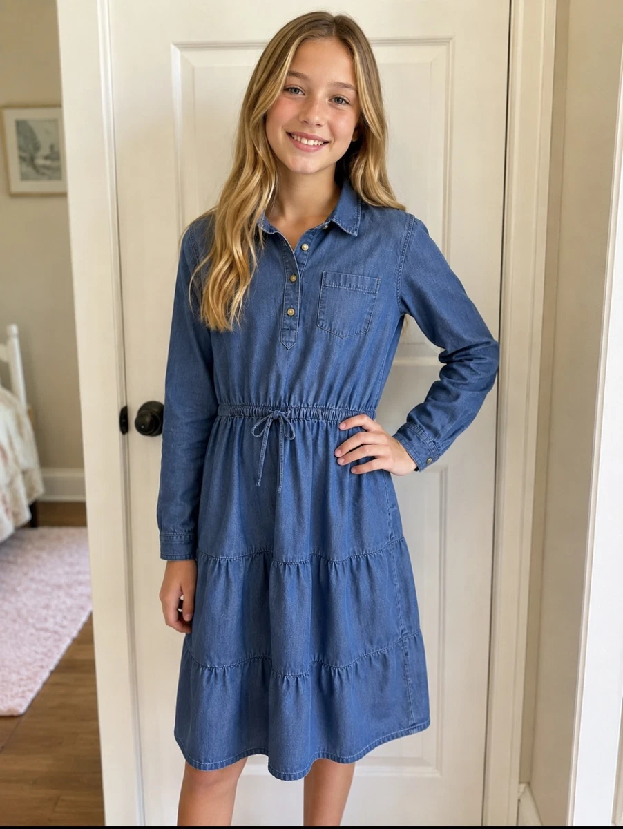 Spring Denim Dresses for Girls for sale | eBay