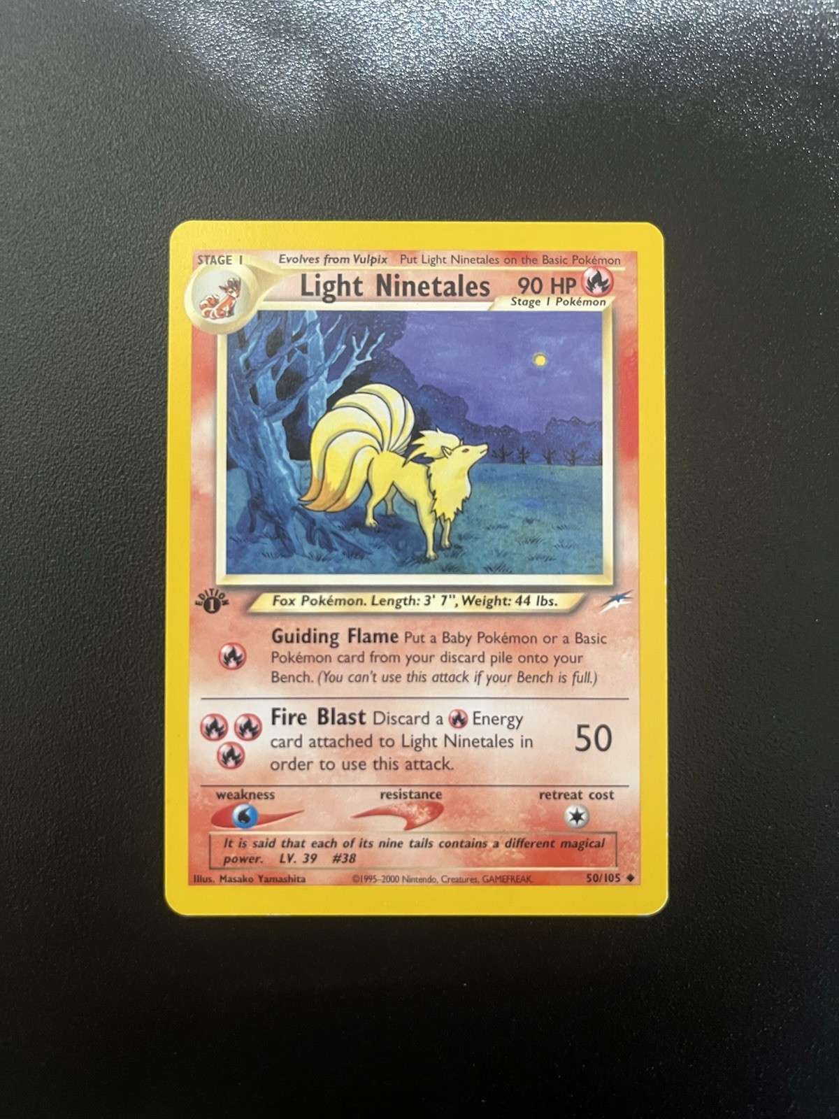 Pokémon TCG 1st Edition Light Ninetales 50/105 Neo Destiny Wotc card - NM / EX