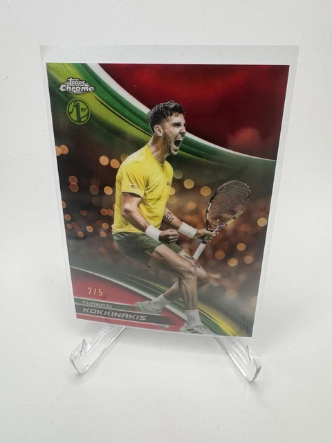 Topps Chrome Tennis 2025 Thanasi Kokkinakis /5 Red 1st First RC Rookie Australia