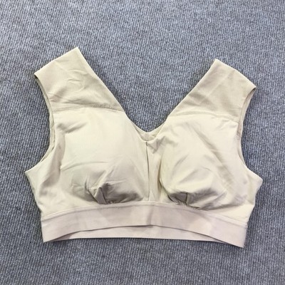 Tommie Copper Sports Bra Womens XL Shoulder Support Compression V Neck Mesh