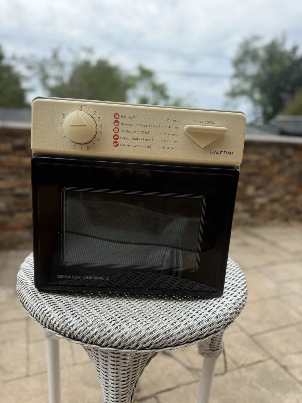 vintage sharp carousel II Compact Microwave Oven R-15S3 Tested Working Retro
Opens in a new window o