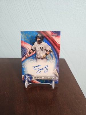 2024 Bowman's Best George Lombard Jr. Blue Refractor Auto 71/150 - Yankees