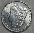 1885 P Morgan Silver Dollar. Estimated Uncirculated Mint State 63. A1211.