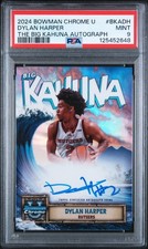 PSA 9 - DYLAN HARPER Auto 2024 Bowman U Chrome THE BIG KAHUNA Autograph RUTGERS