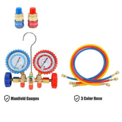 #ad #ad AC Manifold Gauge Set A C Refrigeration 3FT Color Hose fit R502 R134a R12 R22 *1 $22.39