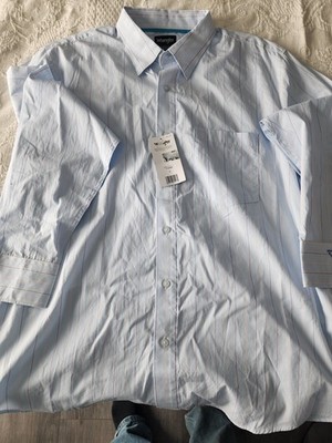 Wrangler Cody Johnson Collection Classic Fit XL Light Blue Striped Dress Shirt