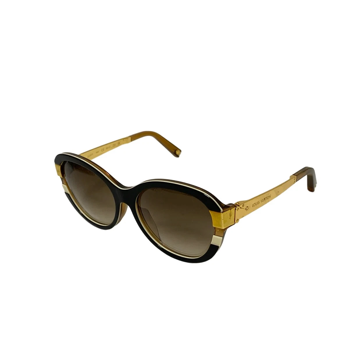 LOUIS VUITTON Sunglasses Eye Wear Metal Plastic Gold RED Italy Z0219E 65KC958 Louis Vuitton Metal Sunglasses for Women for sale | eBay main image 4
