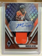 Marvin Mims PANINI NFL RC autograph auto