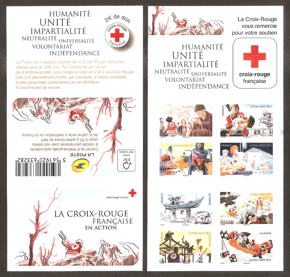 FRANCE 2015 Carnet Adhésif BC 1132 Croix-Rouge NEUF** NON plié LUXE - Photo 1/1