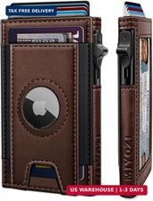 Airtag Wallet for Men, Slim Pop Up Credit Card Holder RFID Blocking Mens