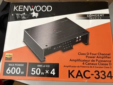 Kenwood KAC-334 Max Power 600w 4 Channel 