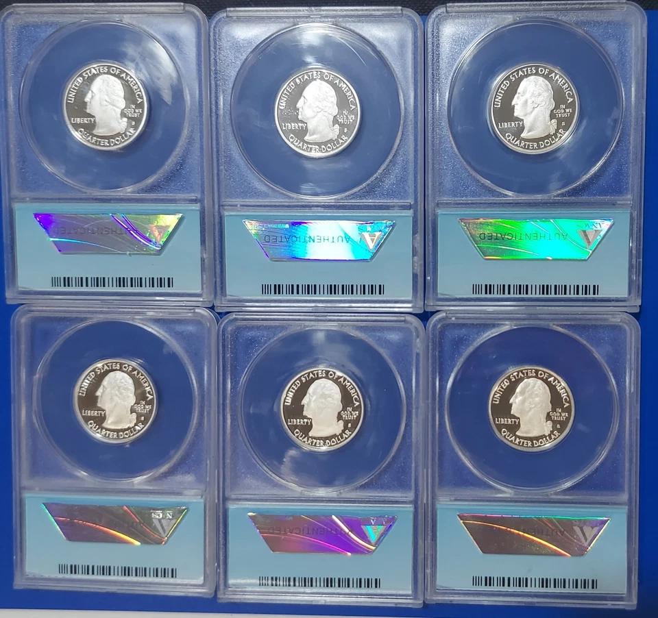 2009 S Silver 25C Territories ANACS PR70 DCAM First Day of Issue Mirror Finish - Image 2 of 4