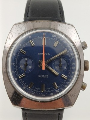 Vintage Sandoz Chronograph 7733 Valjoux Movement Spares Or Repair Swiss Made