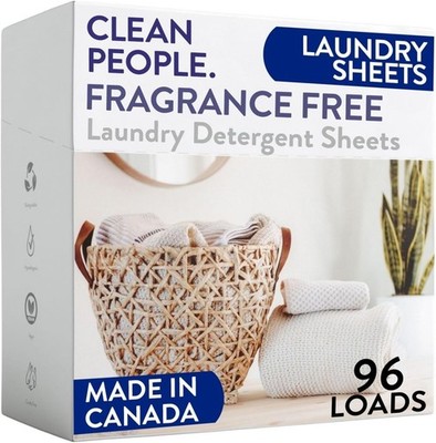 Fragrance Free Laundry Detergent Sheets - Laundry Soap - Ultra Concentrated, Rec