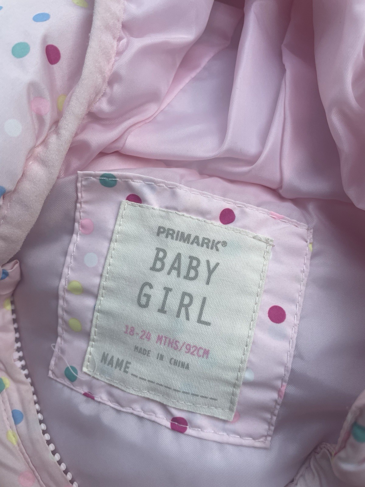 Pink & Colourful Polka Dot Padded Gilet 18-24 Months image 5