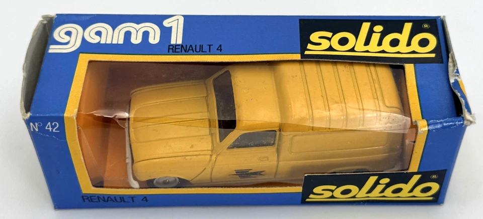 Solido - Gam 1 #42 - Yellow Renault 4 - 1:43 Scale - Image 2 of 3
