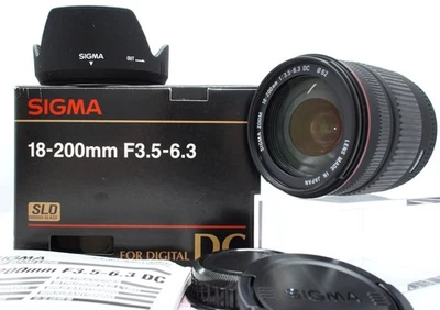 Rare objectif zoom SIGMA 18-200mm f3.5-6.3 DC [presque inutilisé] pour montur... - Photo 1/4