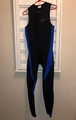 Mens LL Bean Vortex Black Pacific Short Sleeve Wetsuit Size Small