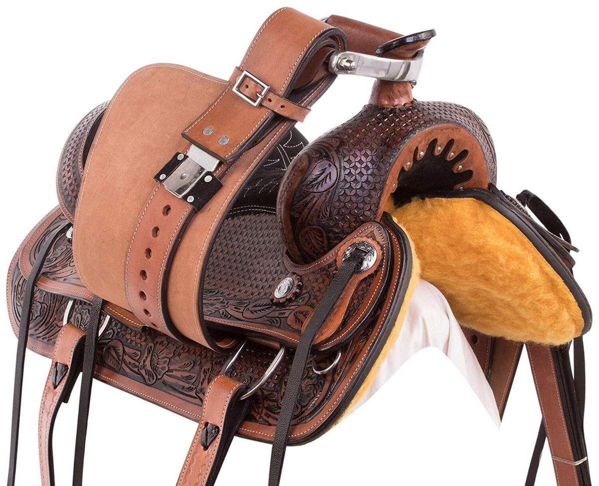 Selle De Barrel Racing Ash Mira Saddlery - Cuir Premium, Tailles 10-18", Neuve