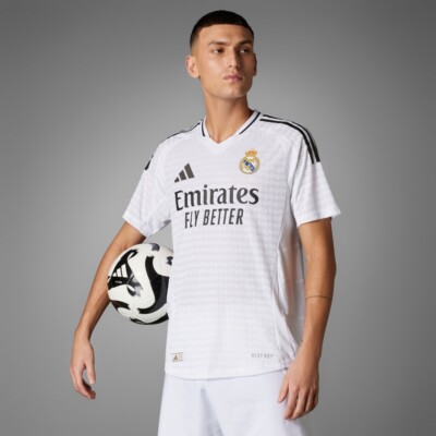 Adidas Real Madrid Home Authentic Soccer Jersey - Men's Small