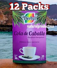 12 Packs Te Cola de Caballo ✅ Tea Horsetail 300 bags By Therbal 12 boxes of tea