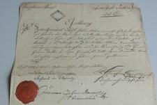 Receipt DIETTERITZ (Dtenice) in Bohemia 1808: interest on Church Wossenitz Mzell