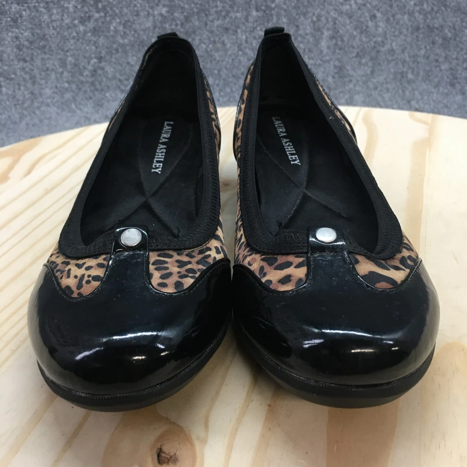 Laura Ashley Shoes Womens 7 M Wenlock Ballet Flats Black Faux Leather Comfort - Image 4 of 4