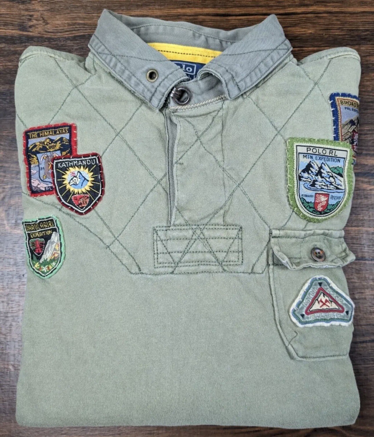 POLO RALPH LAUREN Mens Rugby Mtn Expedition Shirt Pat… Gem