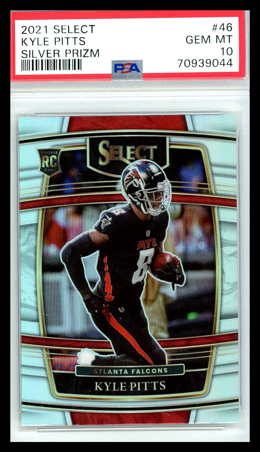 2021 Panini Select Concourse #46 Kyle Pitts RC Silver Prizm PSA 10 GEM MT