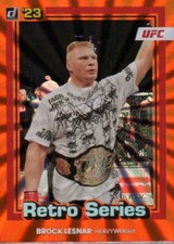 Brock Lesnar #5 Retro Series Orange Laser Holo 2023 Donruss UFC WWE Legend SP