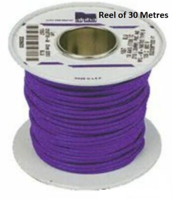 Alpha Wire Purple Hook Up Wire, 0.81 mm² CSA , 1000 V 18 A, 30m - 1555 VI005