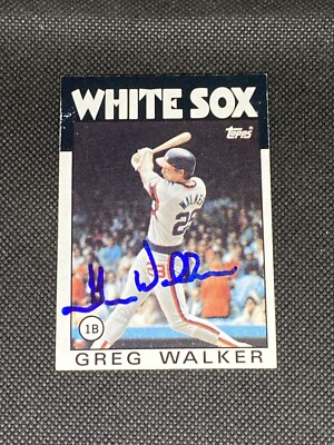Greg Walker Chicago White Sox Signed Auto 1986 Topps #123 ~ COA