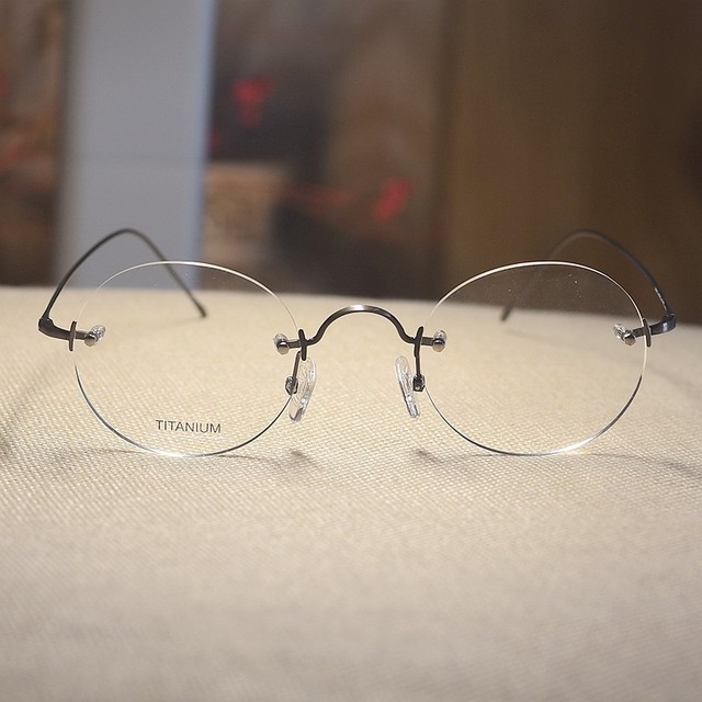 Titanium Round Steve Jobs Eyeglasses Mens Circle Gunmetal RX Optical Glasses for sale online eBay