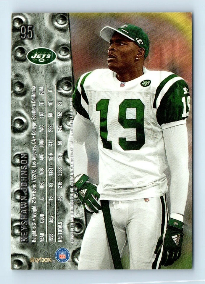1998 Playoff Contenders MVP Keyshawn Johnson New York Jets #19 - Image 2 of 2