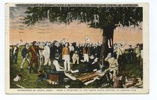 Surrender of Santa Anna Texas Military Postcard