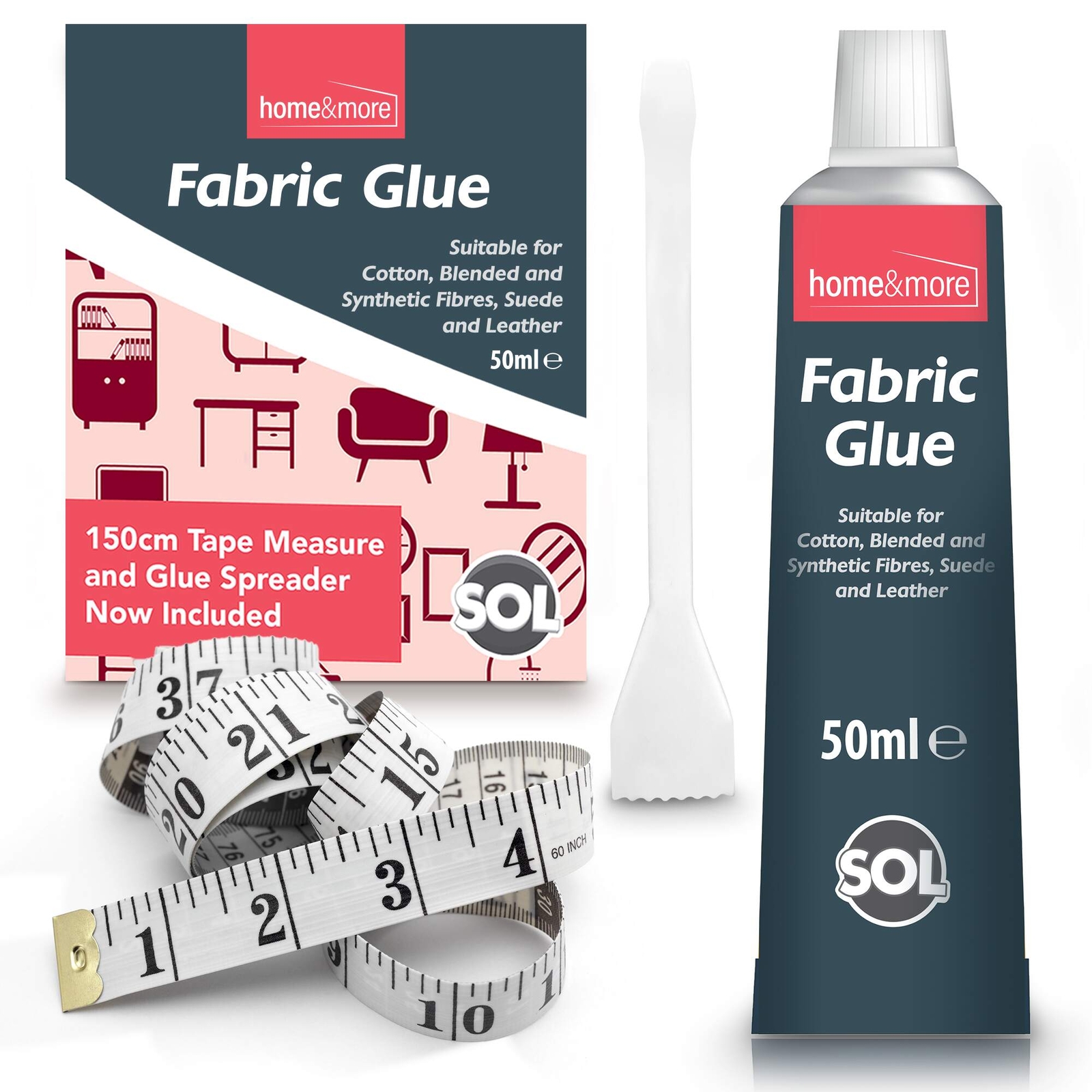 Extra Strong Fabric Glue 50ml Washable Adhesive Repair Hemming Sewing