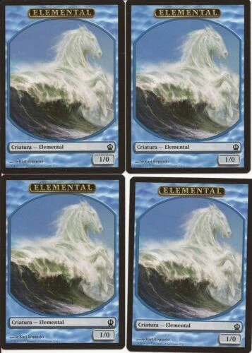 Cartas sueltas de juegos de cartas coleccionables azules Magic: The Gathering con 4x