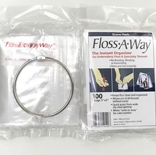 100 Floss-A-Way storage thread embellishment Fiber bags stitching organization