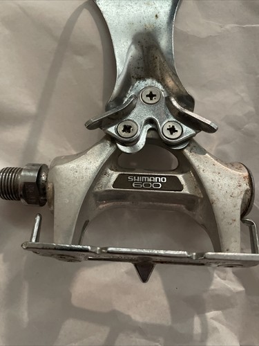 Via Japan Shimano 600 Left L Aluminum Pedal Cr-Mo Axle Silver (1) Vintage - Picture 2 of 6