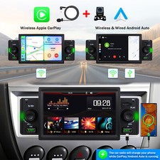 5 Single 1 Din Apple Carplay Car Stereo FM Ra...