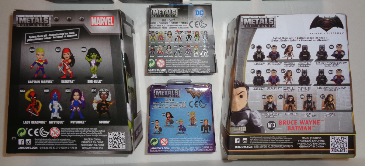 Lot of (8) Jada Toys Metals Die Cast figures 4" & 2.5" NEW, various