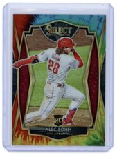 2021 Panini Select Premier #103 Alec Bohm Rookie Tie Dye Prizm RC /20 Phillies