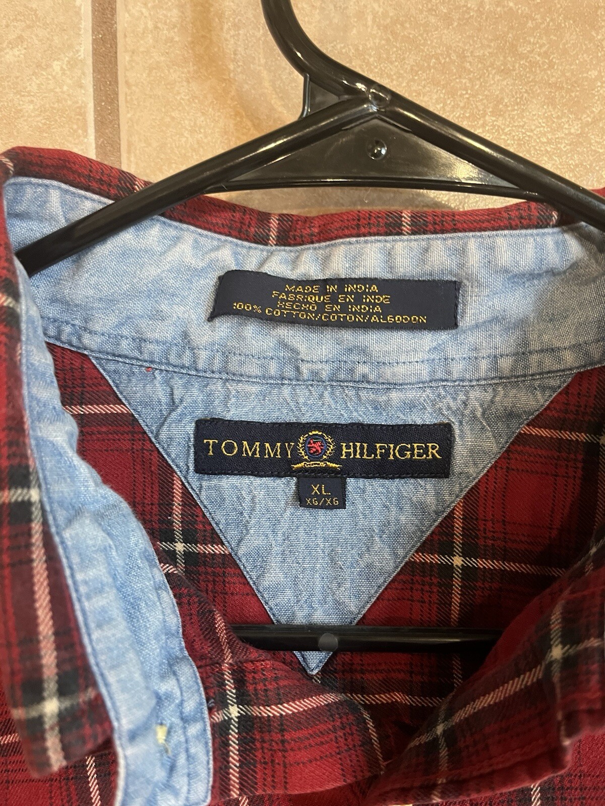 Lot Of 3 Y2K Tommy Hilfiger Men's XL Long Sleeve Button Logo Shirts thumbnail 4