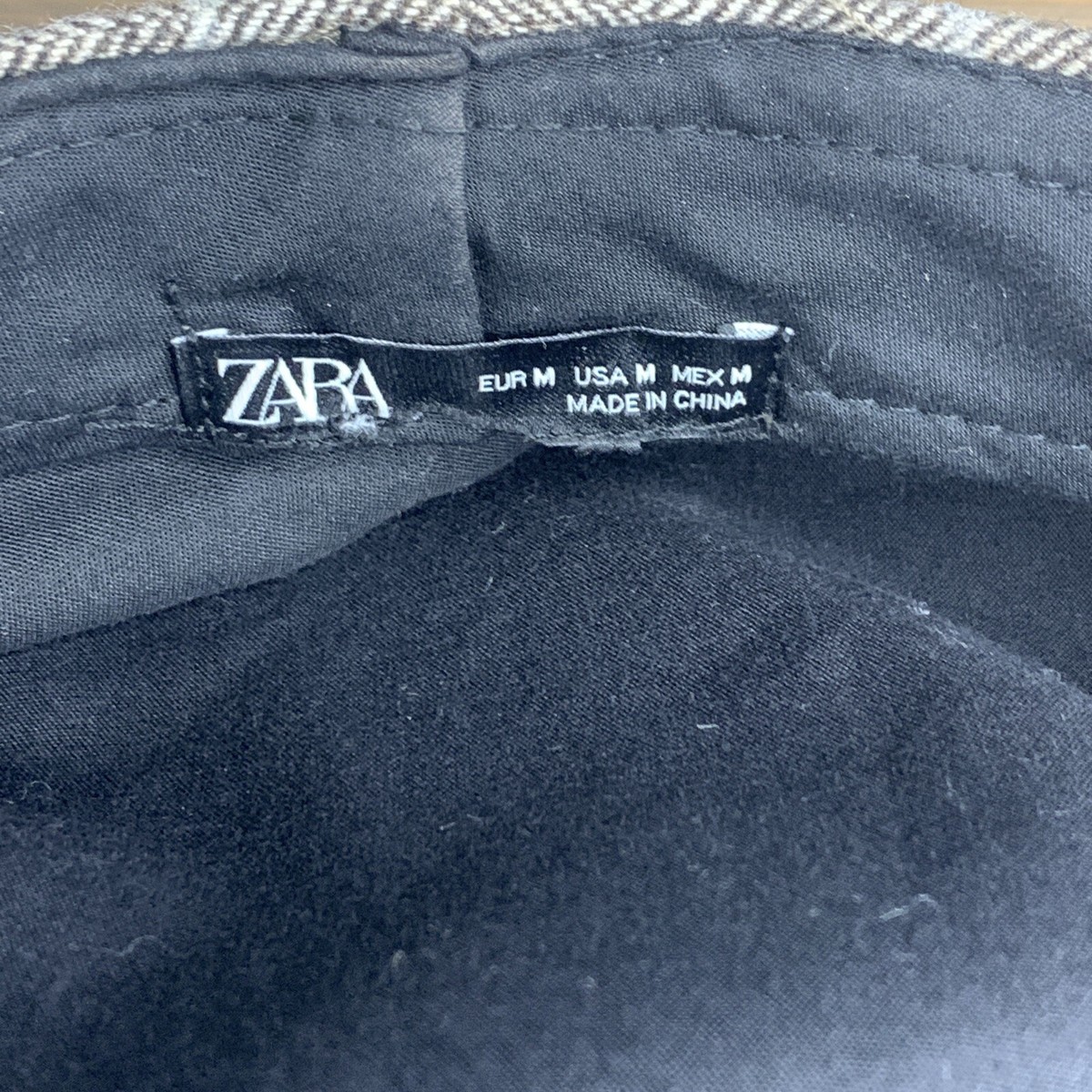 Zara Women’s Plaid Beret Y2K Hat Sz M View 5