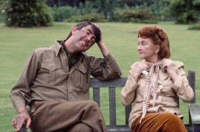 Beryl Reid and John Alderton during filming for Just Eric Invasion- Old Photo