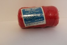 Fibre Craft Macrame Cord RED Twine 3 Ply 144 Feet Rope Twisted String Craft
