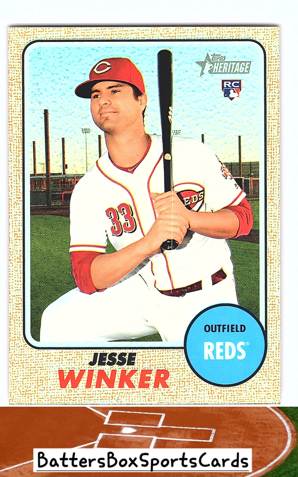 2017 Topps Heritage #THC-517 Jesse Winker Chrome Refractor #/568