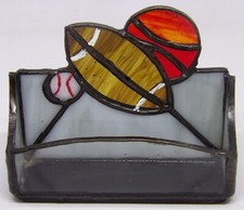 Stained Glass Sports Business Card Holder