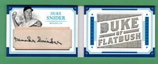 2017 PANINI NATIONAL TREASURES DUKE SNIDER CUT AUTO JUMBO JERSEY BOOKLET 5/5