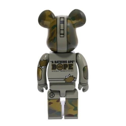 2023AW A BATHING APE × ALPHA INDUSTRIES BE@RBRICK Shark 100% & 400% - Picture 2 of 2